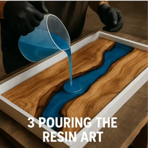 Pouring the Resin Art